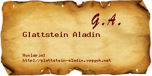 Glattstein Aladin névjegykártya